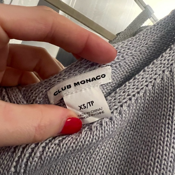 Club Monaco Light Blue Emberlynn Sweater Tank - Size XS - Picture 2 of 3
